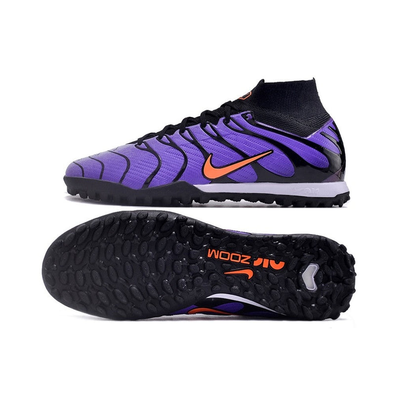 Chuteira NIKE Air Zoom Mercurial Superfly 9 Elite Society TN Roxo/Preto