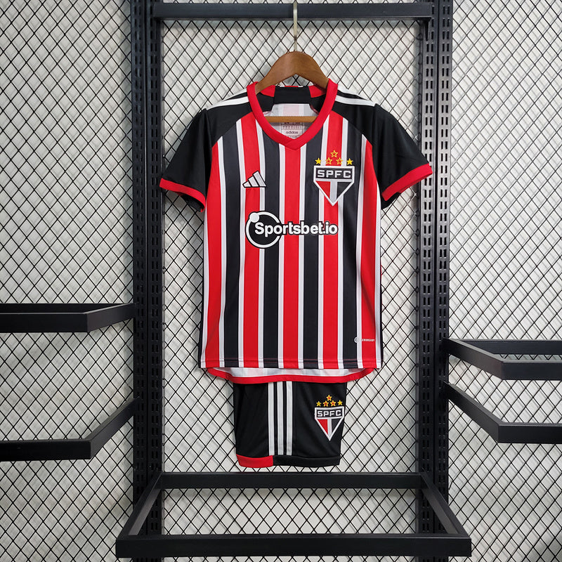 Kit Infantil São Paulo 23/24 - Preto/Vermelho