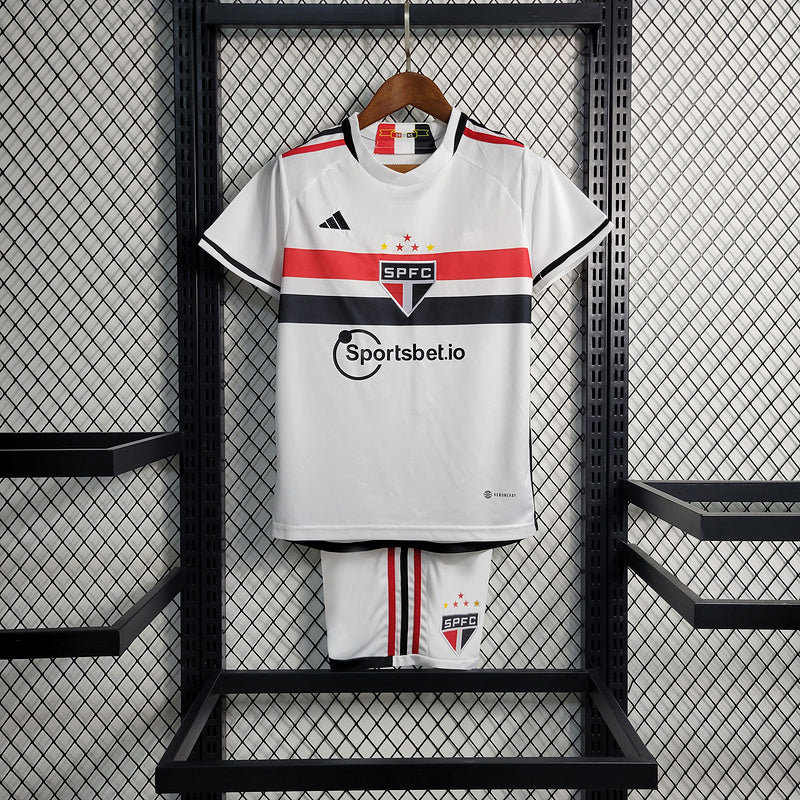 Kit Infantil São Paulo Home 23/24 - Branco