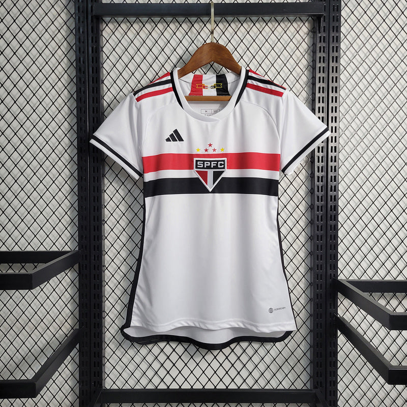 Camisa Feminina do São Paulo Home I 23/24 - Branco