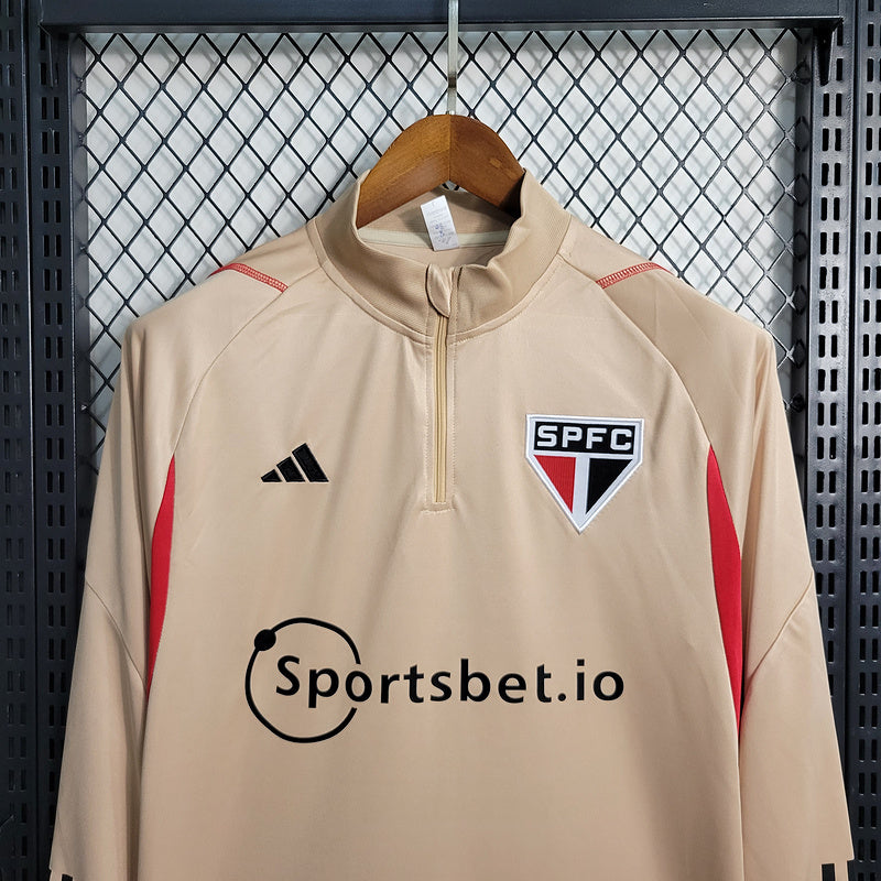 Blusa São Paulo Meio Ziper 23/24 - Bege